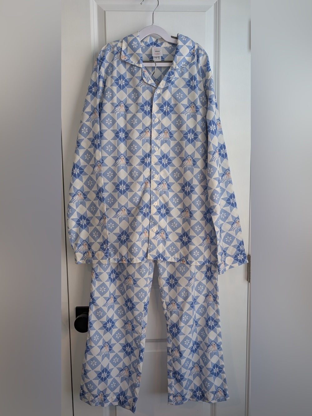 Hanna Andersson Disney Frozen Long Sleeve Poplin Pajama Set Girls Size 14-16